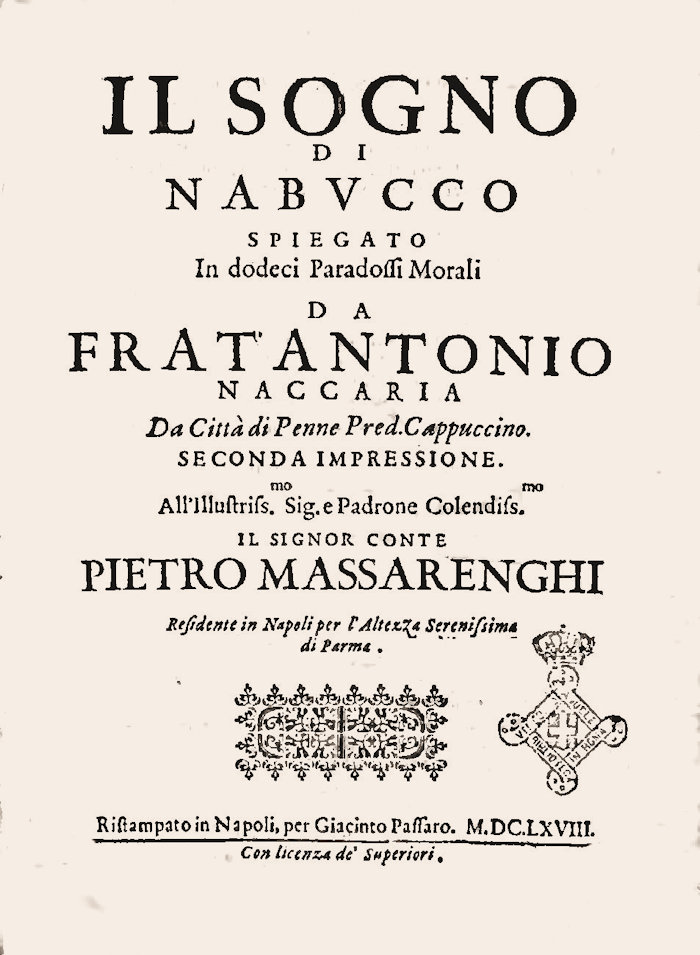 frontespizio Il Sogno di Nabucco